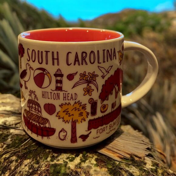 Starbucks 2018 SOUTH CAROLINA Been There Series 14 OZ Coffee Mug Cup EUC! - Picture 1 of 8
